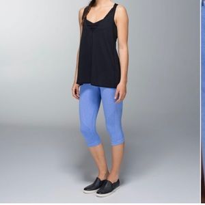 Lululemon In The Flow Crop II light blue tights